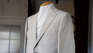 ロロピアーナのヘリーンボーン柄で作るビジネススーツ
