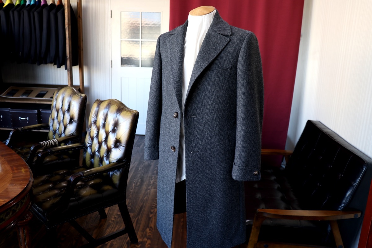 Harrisons で仕立てるシングルのアルスターコート 俺のtailor 俺のテイラー